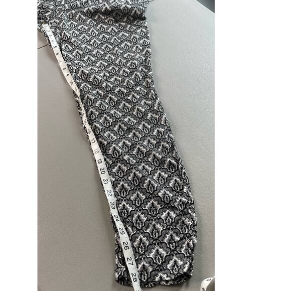 H&M Harem Trouser Pants Floral All Over Pattern Elastic Waist‎ Pocket Black 4 - Picture 9 of 13